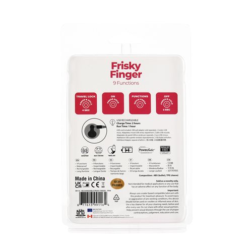 Unisex Stimulator Frisky Finger Vibrator Pink from BMS Enterprises. The favorite Frisky Finger by Power Bullet is now Rechargeable! With an all new power packed bullet