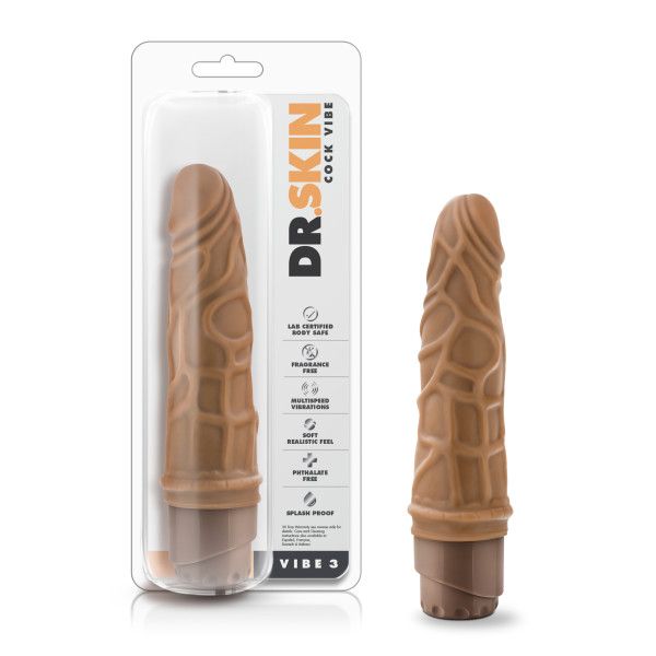 DR SKIN COCK VIBE #3 7.25 MOCHA " - Image 2