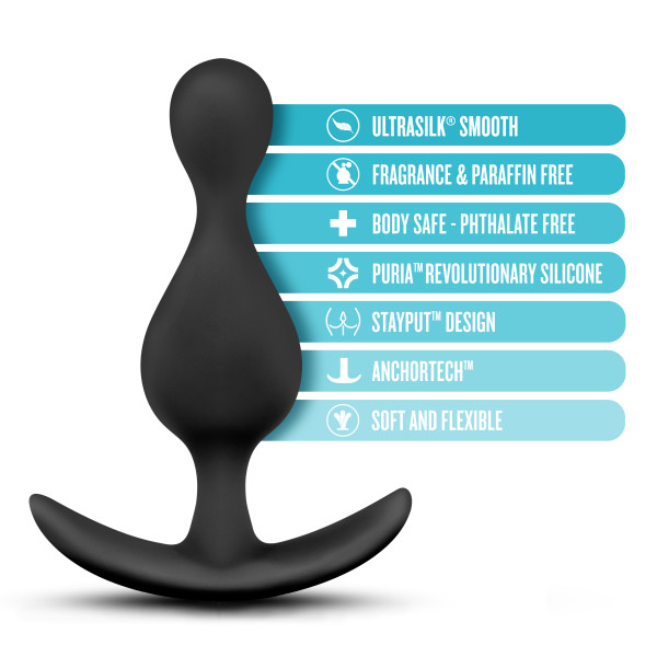 ANAL ADVENTURES PLATINUM WAVE PLUG BLACK - Image 2