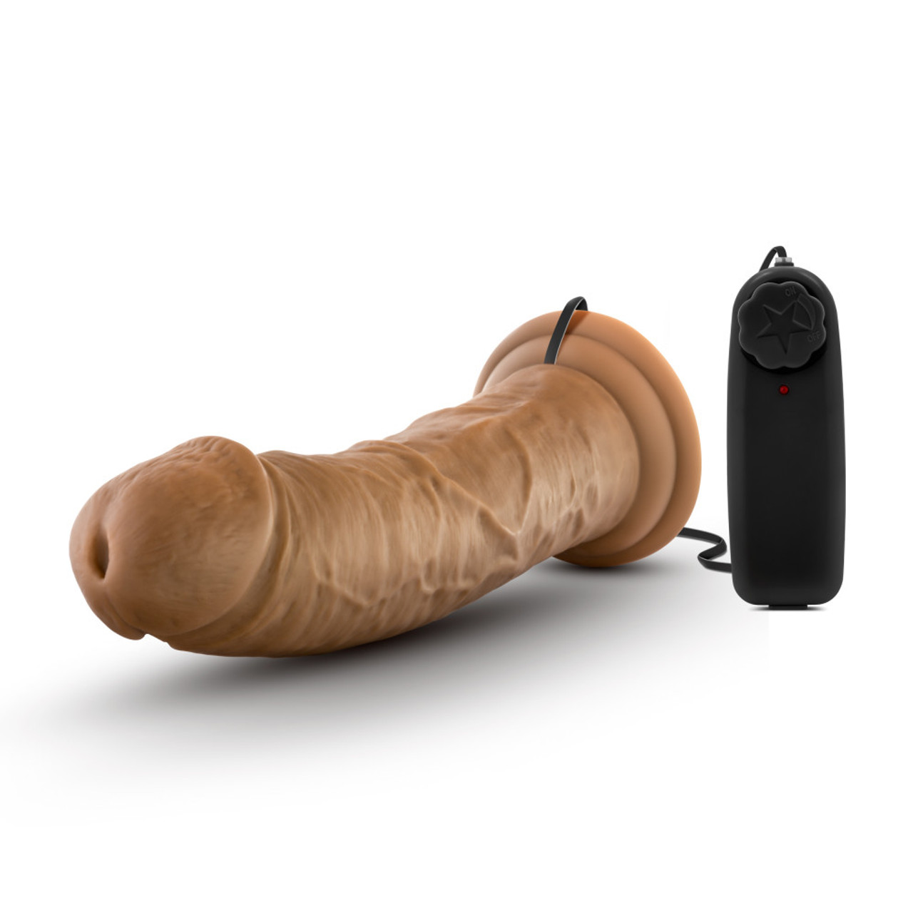 DR SKIN DR JOE 8IN VIBRATING COCK W/ SUCTION CUP MOCHA - Image 6