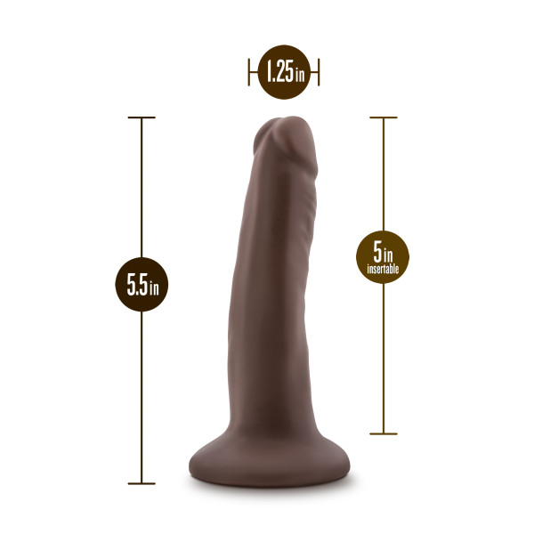 DR SKIN PLUS 5IN POSEABLE DILDO CHOCOLATE - Image 5