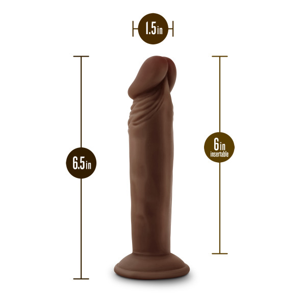 DR SKIN PLUS 6IN POSEABLE DILDO CHOCOLATE - Image 5