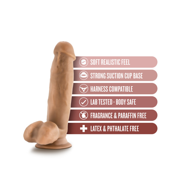 DR. SKIN DR. MARK 7IN DILDO W/ BALLS TAN - Image 2