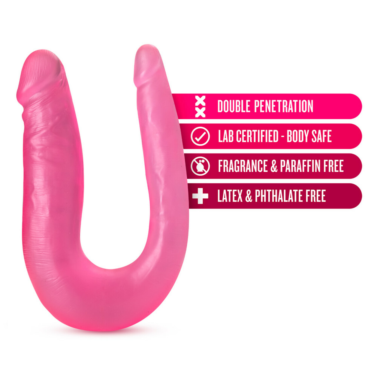 B YOURS SWEET DOUBLE DILDO PINK - Image 3