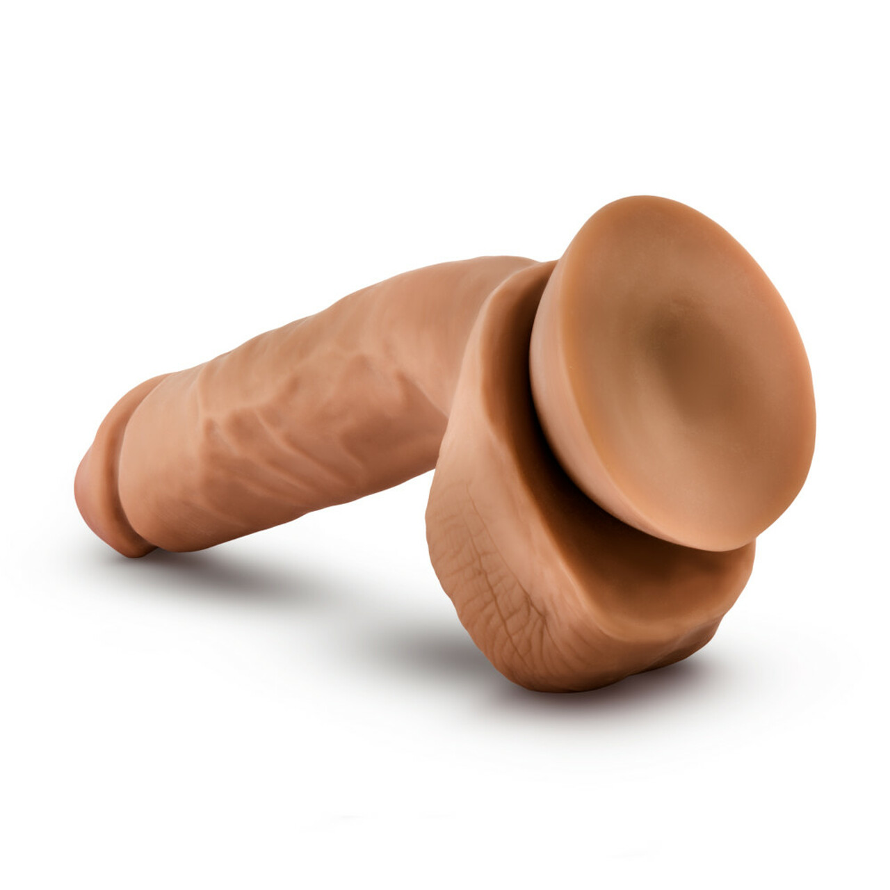 DR SKIN GLIDE 8.5IN SELF LUBRICATING DILDO MOCHA - Image 5