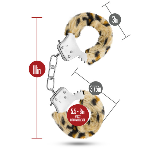 TEMPTASIA FURRY LEOPARD CUFFS - Image 2