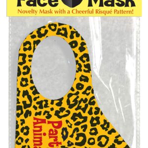(WD) Super Fun Party Animal Face Mask from from Little Genie and Candy Prints. Get a laugh with a cute risque mask. With a subtle naughty pattern