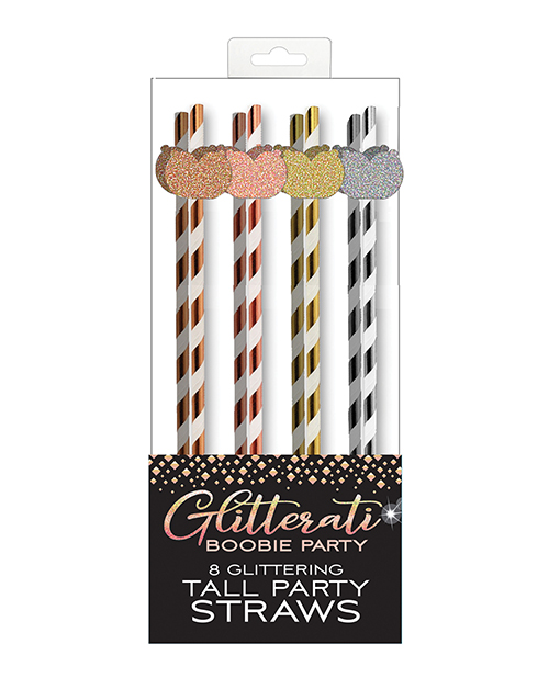 Glitterati Boobie Tall Party Straws from Candyprints. Designed for the Bride with impeccable taste