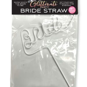 Candyprints Glitterati Bride Straw White from Little Genie. Designed for the Bride with impeccable taste