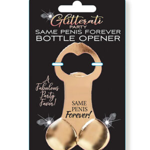 Candyprints Glitterati Penis Bottle Opener from Little Genie. A fabulous party favor. Same penis forever. An elegant accessory for a bachelor or bachelorette party that can be cherished and used for years. Our beautifully crafted Glitterati Penis bottle o