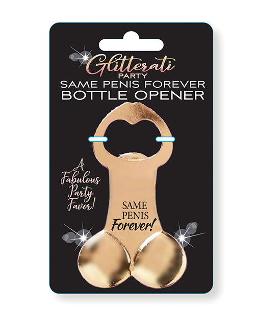 Candyprints Glitterati Penis Bottle Opener from Little Genie. A fabulous party favor. Same penis forever. An elegant accessory for a bachelor or bachelorette party that can be cherished and used for years. Our beautifully crafted Glitterati Penis bottle o