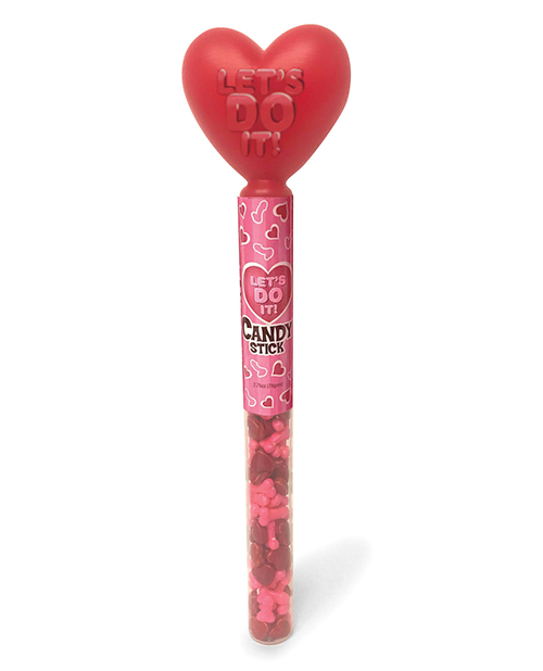 Let's Do It Candy Stick 12 Piece Display from Candyprints. The Let's Do it Candy stick was created with the intention of providing a romantic and sweet alternative to the traditional slap on the rear to get the old lady hot and bothered. This delicious an