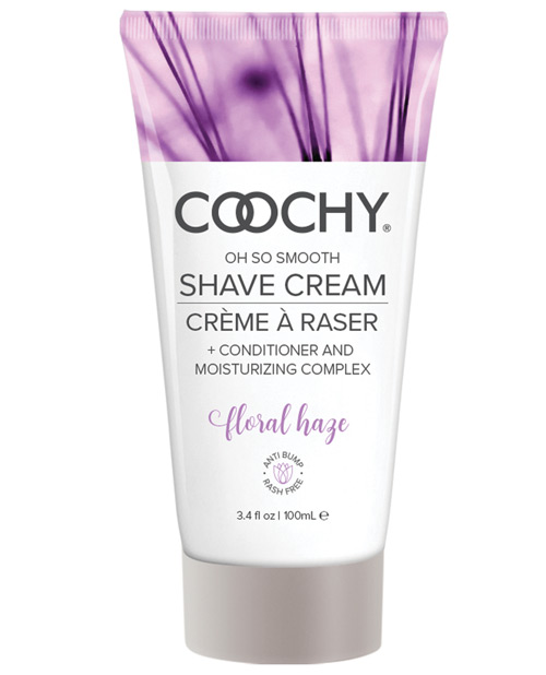 Coochy Shave Cream Floral Haze 3.4 fluid ounces from Classic Erotica. Coochy Rash Free Shave Cream dramatically reduces cuts