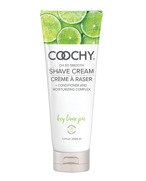 Coochy Shave Cream Key Lime Pie 7.2 fluid ounces from Classic Erotica. Coochy Rash Free Shave Cream dramatically reduces cuts