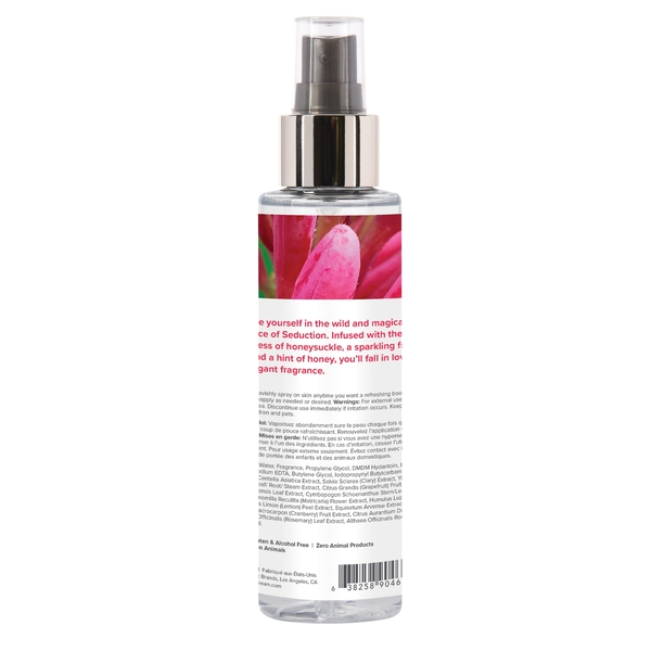 Coochy Oh So Tempting Fragrance Body Mist Seduction 4 fluid ounces from Classic Erotica. Immerse yourself in the wild and magical fragrance of Seduction. Infused with the sunny sweetness of honeysuckle