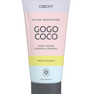Coochy Ultra Smoothing Body Scrub Mango Coconut GoGo Coco 5 fluid ounces from Classic Erotica. Time to buff it up. This ultra gentle body scrub smooths and polishes skin for a radiant resurfacing. Perfect for sensitive areas like pubic or facial skin