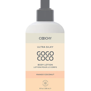 Coochy Ultra Silky Body Lotion Mango Coconut 8 fluid ounces from Classic Erotica. Get your glow on. This ultra hydrating all over body lotion softens hair regrowth and hydrates skin for a silky smooth finish. Use daily to help prevent in grown hairs