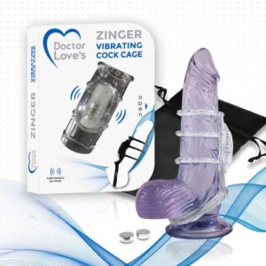 Doctor Love Zinger Vibrating Sleeve Clear. Batteries and pouch included. 11