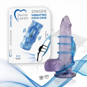 Doctor Love Zinger Vibrating Sleeve Blue Batteries and pouch included. 11