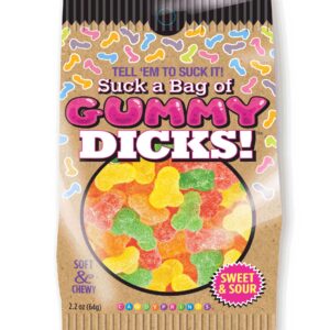 Suck A Bag Of Gummy Dicks 4 ounces from Little Genie. Ready to indulge in some sweet revenge? Introducing Suck a Bag of Gummy Dicks