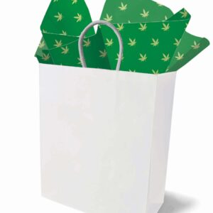 Looking to add a little *buzz* to your gift-giving game? Meet Cannabis Leaf Tissue Paper â the perfect partner in crime for our Cannabis gift bag! With six sheets of high-quality tissue paper