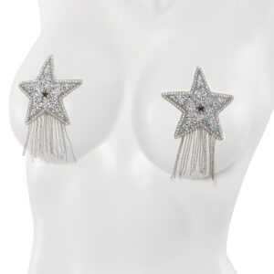 PASTIES METALLIC STAR W/ CHAIN TASSELS