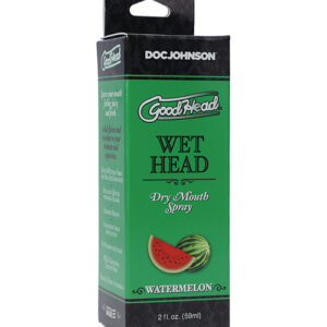 Goodhead Wet Head Dry Mouth Spray Watermelon 2 ounces from Doc Johnson Novelties. Banish dry mouth during oral sex with Goodhead Wet Head Dry Mouth Spray. Available in many mouth watering flavors