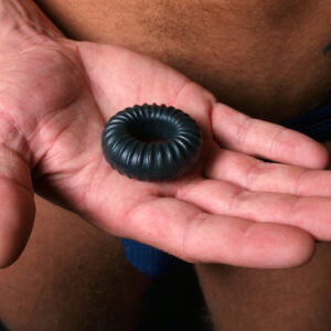 RIBBED RING ICE BLACK