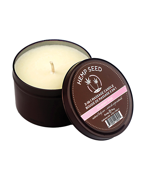 HEMP SEED 3-IN-1 CANDLE ZEN BERRY ROSE 6OZ - Image 3