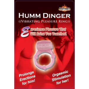 Humm Dinger Cock Ring Clitoral Stimulator Purple from Hott Products. Portable vibrating cock ring that can fit any size penis because of its super stretch material. The original vibrating pleasure ring that launched a wave of copy cats! Humm Dinger is th