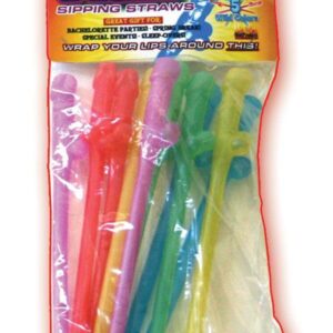 Wrap your lips around this! Party Pecker Sipping Straws in Bright Neon Colors from Hott Products! Sucking your favorite drink down never felt or looked so good! You will have your friends laughing hysterically! Great for Bachelorette parties