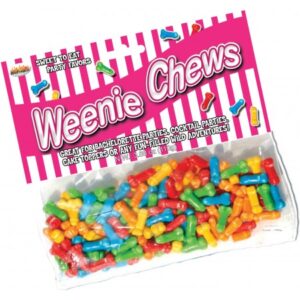 Weenie Chews Penis Shaped 125 pieces from Hott Products. Adult candy