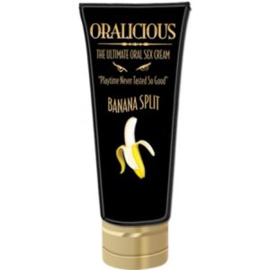 Oralicious the Ultimate Oral Sex Cream Banana Split from Hott Products. Easy to use. Spread it on and Lick it off. Bring your partner to new euphoric heights with this tasty and tantalizing oral sex cream. Experience erotic sensations beyond your wildest