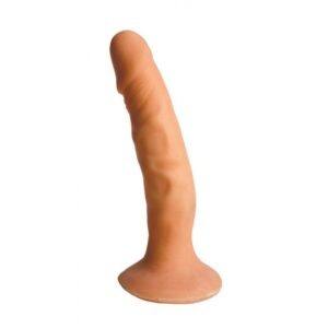 Skinsations Latin Lover Series Playful Partner 8 inches Strap On from Hott Products Unlimited. Slip into something exhilarating! When you slip your member into our amazingly realistic Skinsations Vibrating Dildo