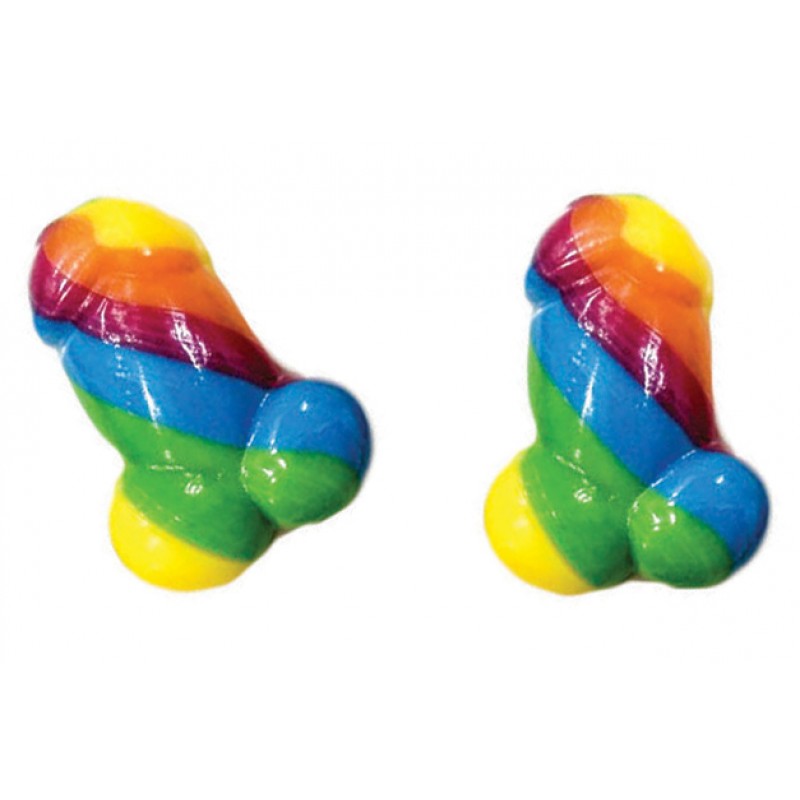 Rainbow Pecker Bites Fruit Flavors from Hott Products Unlimited. Bag contains 16 pieces. Net weight 4.5 ounces. Great ice breaker. Great party favor. Great for bachelorette parties