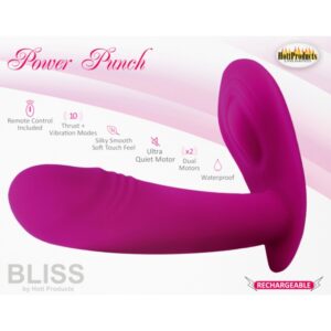 Bliss Power Punch Thrusting Vibe 10 Functions from Hott Products. When it comes to intense sexual stimulation