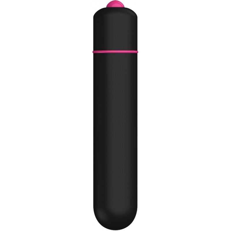 Frenzy Power Bullet Vibrator 10 Speeds Black Unlimited. Features: 10 speed bullet vibrator. Easy on/off action. Soft Touch material. Splash Proof for shower use only. Vibrator requires 1 AAA battery