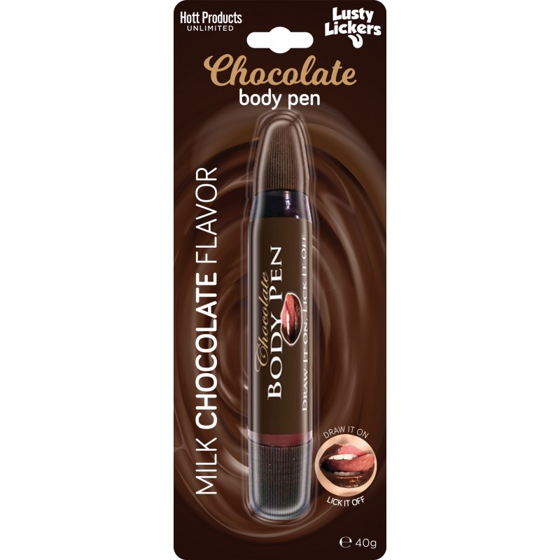 Milk Chocolate Body Pen from Hott Products Unlimited. Write your most intimate secret desires on your favorite place on your partnerâs body and let the fun begin! Write It On