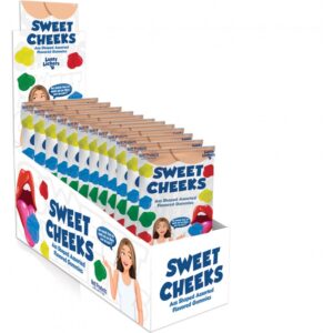 Sweet Cheeks Gummies 12 Piece Point of Purchase Display from Hott Products. Lusty lickers. As much fun to suck on as they are to eat. Ass Shaped assorted flavors Gummies. Features: 12 Ass Head shaped Gummies Display. Features: 12 Ass shaped candies with d