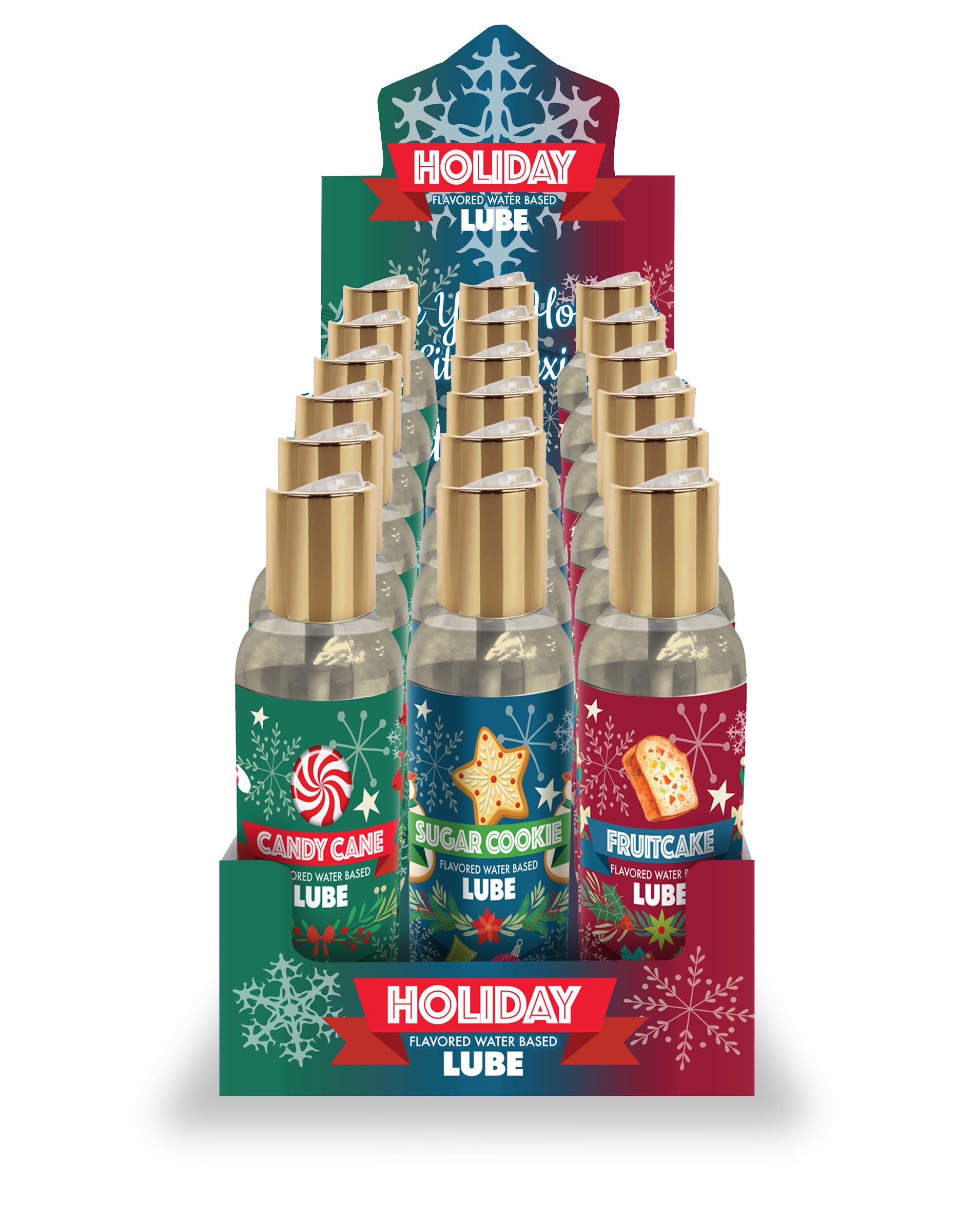 Get ready to jingle your bells with Little Genieâs New Holiday Lubricant POP Display! This water-based lubricant is a festive feast of flavors