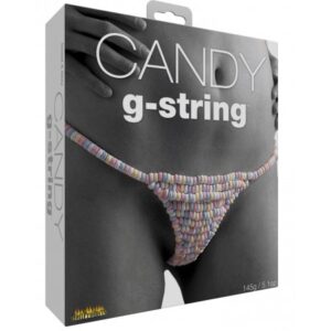 Candy G-String Panty from Hott Products Unlimited. One size fits all. Multi-flavored candy. Servings per package 14.5. Calories 37. Calories from fat 1. Based on a 2000 calorie diet. Please note candy is edible