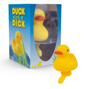 Cheeky Adult Gifts!  Duck with a Dick from Hott Products Unlimited. Classic yellow bath time duck with a hidden menace lurking below the water line. Color Yellow. Rubber duckie you are the one who makes bath time lots of fun! Very similar to I Rub My Duck