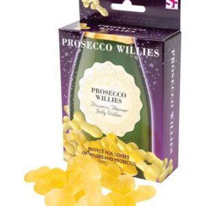 Prosecco Willies Penis Shaped Gummies Champagne Flavor from Hott Products. Perfect for lovers of willies and prosecco. Our high quality delicious Jelly Willies really do taste of Prosecco and are manufactured using all natural ingredients. As well as thei