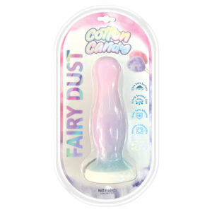 Cotton Candy Fairy Dust 5.7 inches Silicone Dildo from Hott Products. Cotton Candy Play Toys are the perfect little play time toy to spark your inner most desire when it comes to intimate play! these little gems are uniquely contoured and curved to create