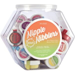 Nipple Nibblers Sour Pleasure Balm Assorted Fishbowl Display with 36 Pieces from Classic Erotica Classic Brands. Nipple Nibblers Sour Pleasure Balm adds a new level of pucker to foreplay with Nipple Nibblers sour pleasure balm. The kissable formula provid