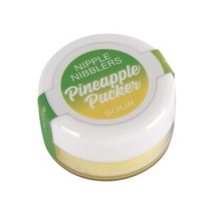 Nipple Nibblers Sour Pleasure Balm Pineapple Pucker from Classic Erotica. Add a new level of pucker to foreplay with Nipple Nibblers sour pleasure balm. The kissable formula provides a tasty and playful twist for enhanced arousal. Features: sour burst. Ki