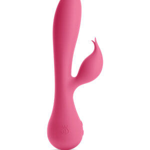 JimmyJane Glo Rabbit Heating Vibrator Pink from Pipedream Products. The Glo Rabbit Vibrator is the first of its kind to incorporate a warming sensation on the inside with a fluttering Clitoral stimulator on the outside. The extremely powerful motor is enh
