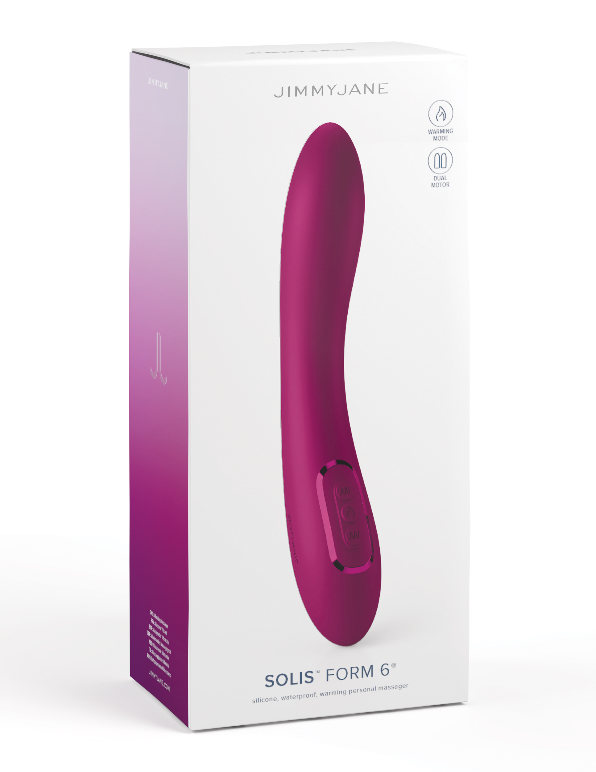 The JimmyJane Solis Form 6 offers unique and powerful stereophonic vibrations that will leave you feeling deeply satisfied. The smooth Silicone exterior feels amazing against the skin