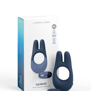JimmyJane Deimos Vibrating Cock Ring from Pipedream Products. High tech pleasure meets intuitive design with our Vibrating Silicone Deimos Cock Ring. Complete with two powerful vibrating motors