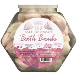 Sex Fortune Cookie Bath Bomb Fishbowl from Kheper Games.  Sex Fortune Cookie Bath Bomb Fishbowl contains 48 individually wrapped units. Now also available in a 48 unit Fishbowl. Instead of buying a full Chinese Take Out Box of 6 bath bombs
